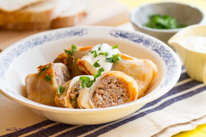 Golubtsi - Russian stuffed cabbage rolls