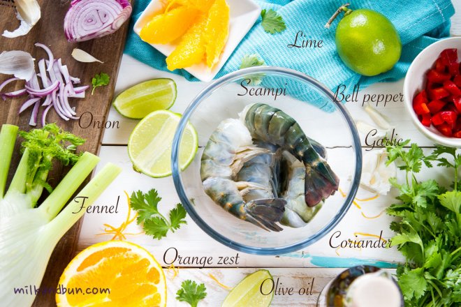 Ingredients for Scampi Recipe